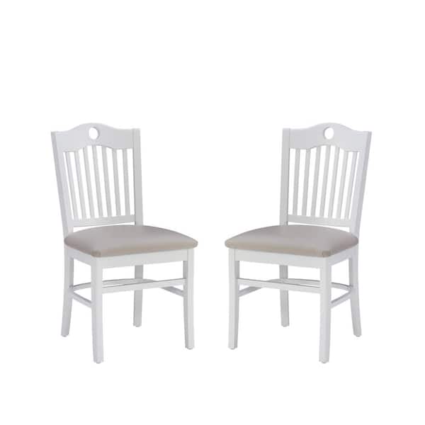 Linon Home Decor Edgar Wht Gry Side chair (2 pk)