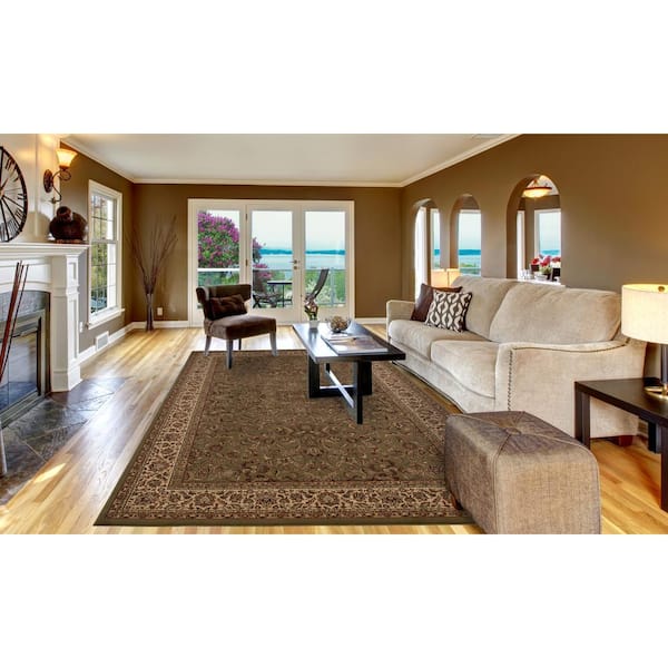 Persian Classics Kashan Green 4 ft. x 6 ft. Area Rug