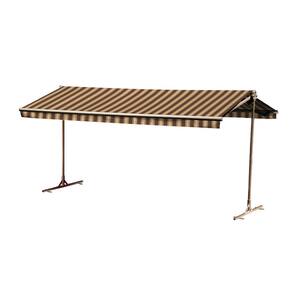 16 ft. Oasis Freestanding Motorized Retractable Awning (120 in. Projection) with Remote in Pecan