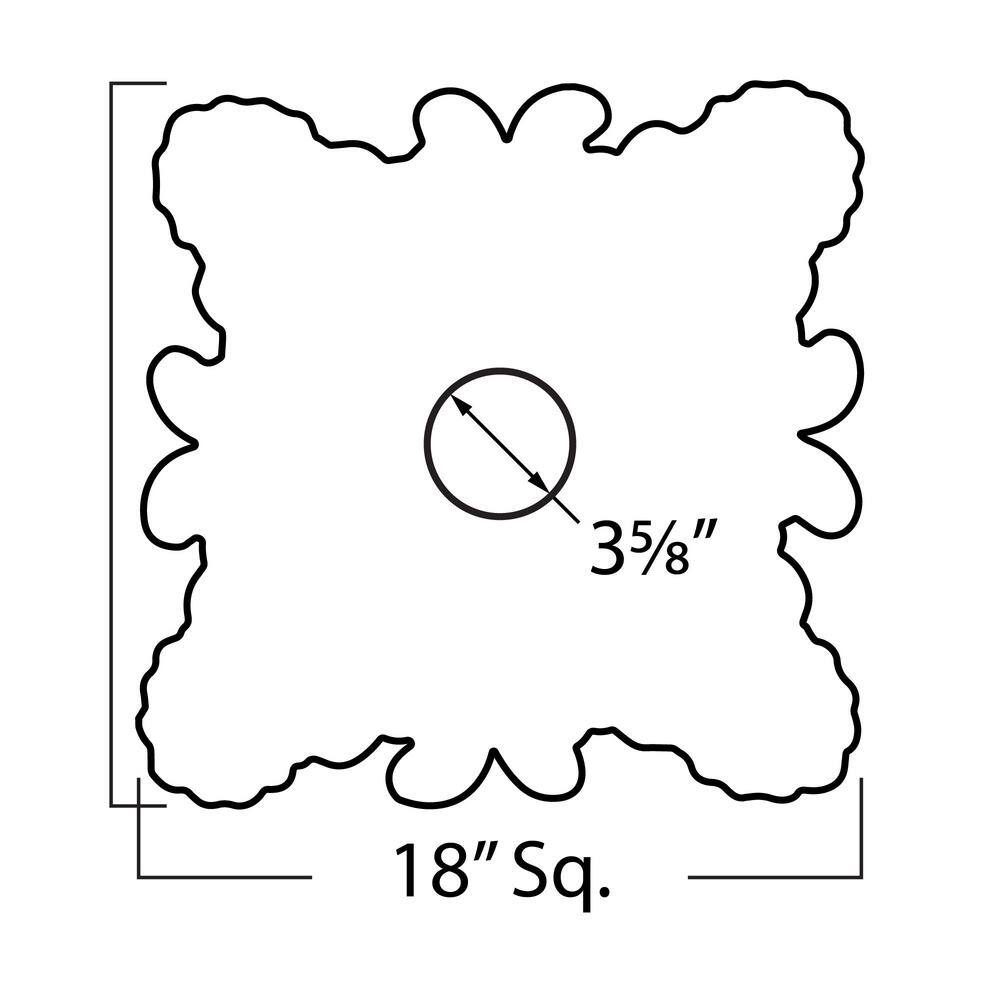 18 in White Polyurethane Shell and French Twist Ceiling Medallion