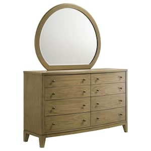 Granada Natural Pine 8-drawer 61.25 in. Dresser with Mirror