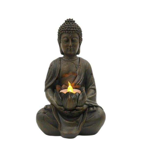 Buddha Statue and Candle Holder, Spiritual Decor, Zen/Yoga