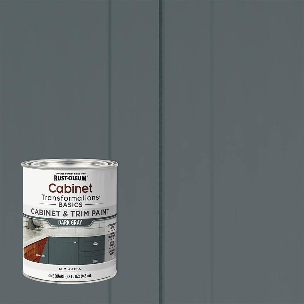 Rust-Oleum Transformations 1 qt. Dark Gray Cabinet Paint (4 Pack ...
