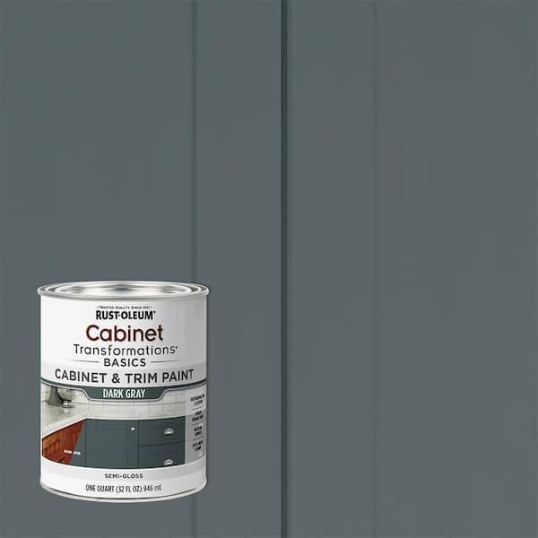 Rust-Oleum Transformations 1 qt. Dark Gray Cabinet Paint (4 Pack)