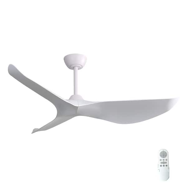 MODERN HABITAT Kemp 52 in. Indoor/Outdoor sculptured White Ceiling Fan with Remote