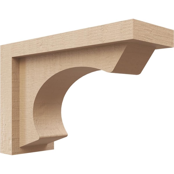 Ekena Millwork 3 in. x 6 in. x 9 in. Classic Emerson Rough Cedar Woodgrain TimberThane Corbel, Primed Tan