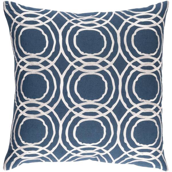 Artistic Weavers Laurian Navy Geometric Polyester 20 in. x 20 in. Throw Pillow