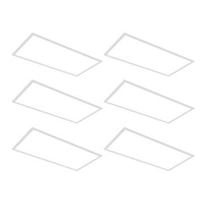 2 ft. x 4 ft. 350-Watt Equivalent Integrated LED White Backlit Troffer, 5100 Lumens, 4000K Bright White (6-Pack)