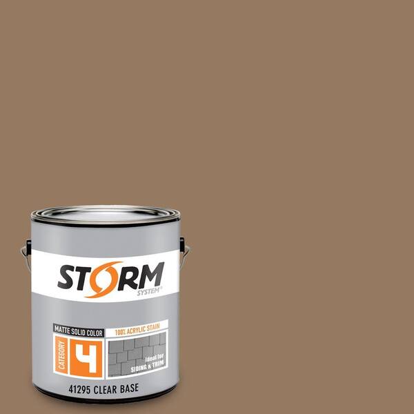 Storm System Category 4 1 gal. Cubano Brown Matte Exterior Wood Siding 100% Acrylic Latex Stain