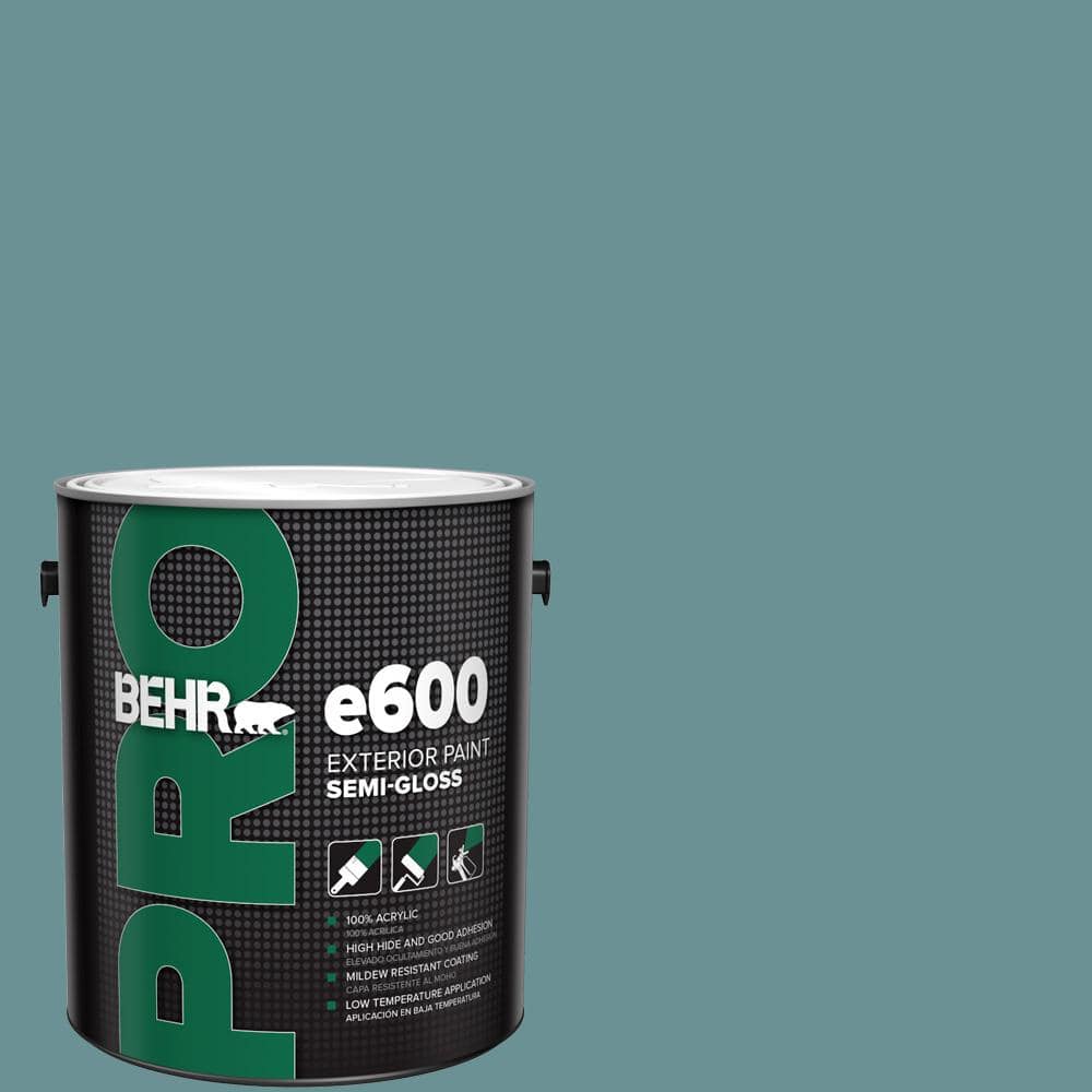 BEHR PRO 1 gal. #T15-16 Blue Clay Semi-Gloss Exterior Paint PR67301 ...