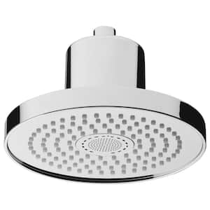 Sound Techno 1-Pattern 2.5 GPM 7.87 in. Ceiling Mount Rain Shower Head with Integrated Bluetooth in Chrome