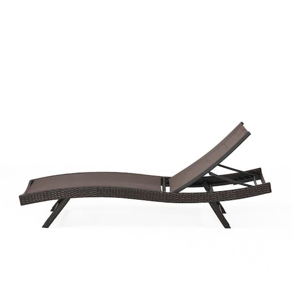 Kauai Brown 1-Piece Metal Outdoor Patio Chaise Lounge