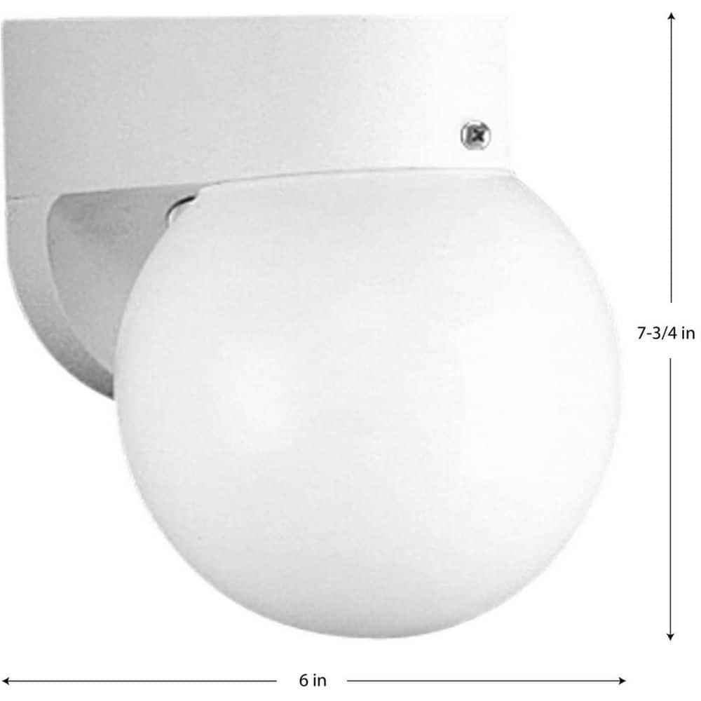 White Polycarbonate Dimmable Outdoor Wall Sconce