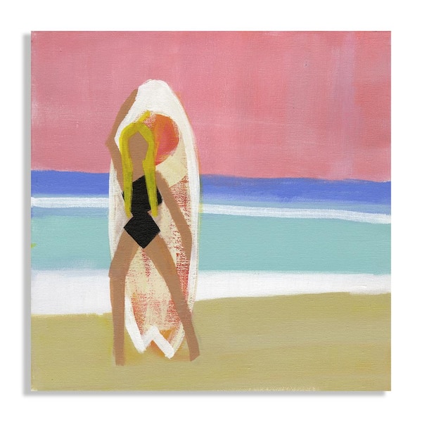 Melissa Van Hise Surfer Girl V by Kate Mancini Unframed Canvas Art Print 24 in. x 24 in.