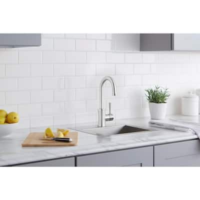Luca Single-Handle Bar Faucet in Stainless Steel