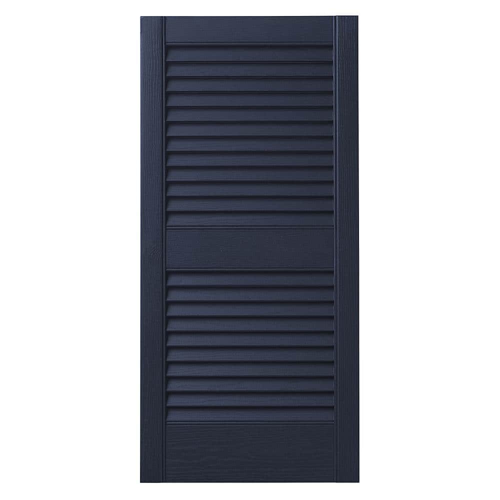 15 in. x 25 in. Open Louvered Polypropylene Shutters Pair in Dark Navy price history on PriceWatchPro