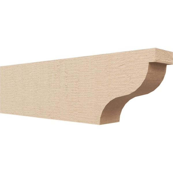 Ekena Millwork 4-in. x 8-in. x 28-in. Garner Woodgrain, Primed Tan Timberthane Polyurethane Rafter Tail Brace