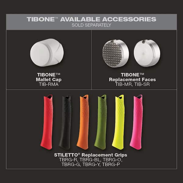 Stiletto - 15 oz. TiBone Milled Face with Curved Handle