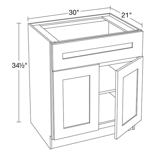 Hargrove Cinnamon Stain Plywood Shaker Assembled Base Kitchen Cabinet Soft  Close 36 in W x 24 in D x 34.5 in H