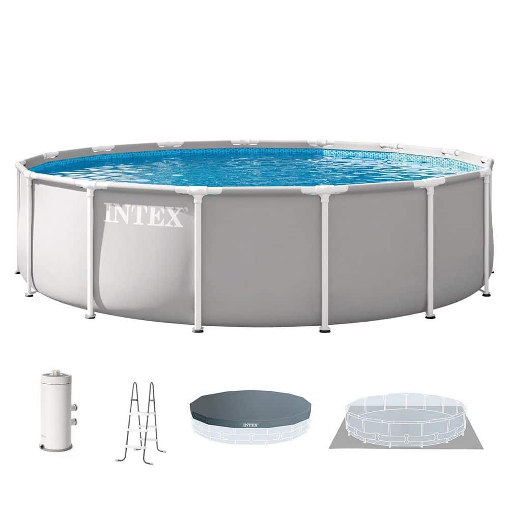 インフィニットフィジックス15P Intex Prism Frame 15 ft. x 42 in. Premium Round Above Ground Pool