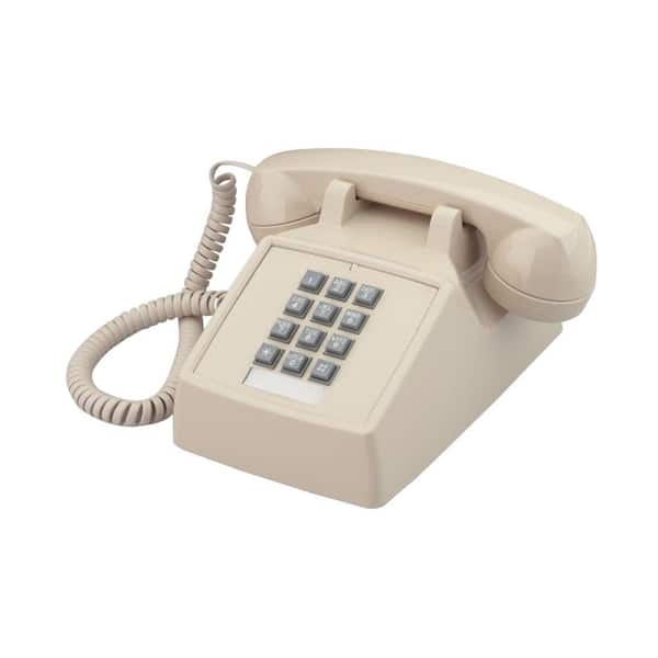 Cortelco Desk Corded Telephone with Volume Control - Ivory