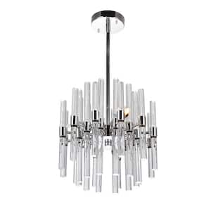Miroir 6 Light Mini Chandelier With Polished Nickel Finish