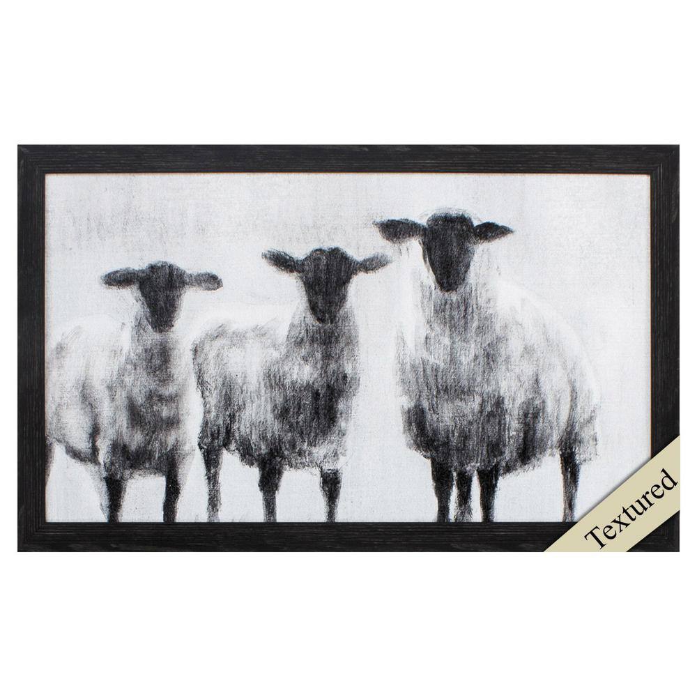 HomeRoots Victoria Distressed Black Gallery Animal Frame Wall Art 18 in ...