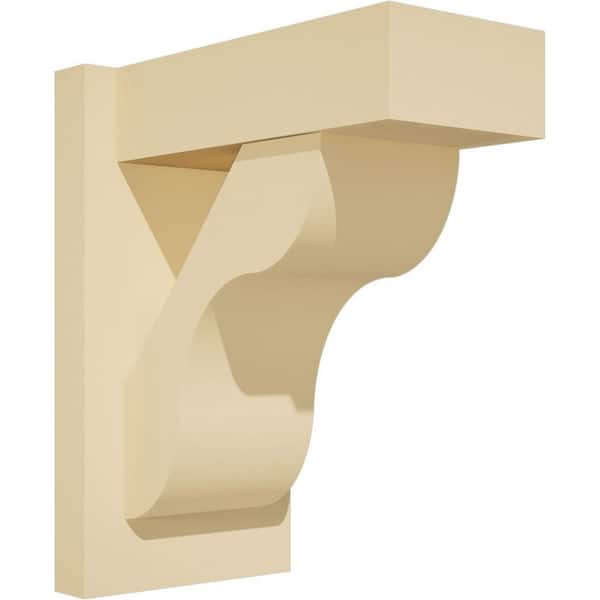 Ekena Millwork Carmel 7 in. W x 14 in. H x 12 in. D Signature Urethane Polyurethane Outlooker with Block Ends