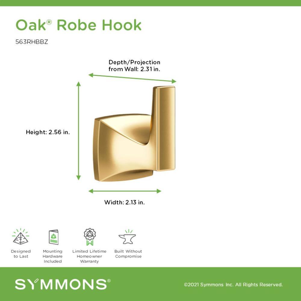 Brushed Bronze Wall Mounted Robe and Towel Hook