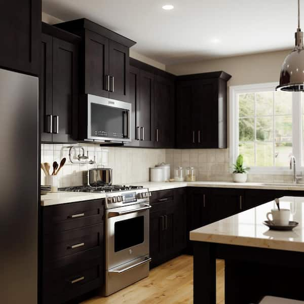 Espresso Black Glaze Cabinet Finish on Maple - Kitchen Craft