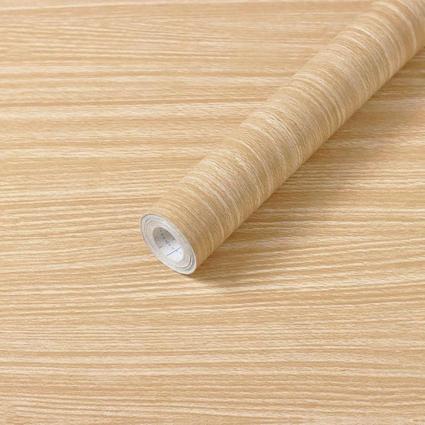 Oak Light Wood Grain Contact Paper Peel and Stick Wallpaper Roll