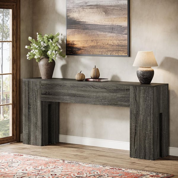 TRIBESIGNS WAY TO ORIGIN Benjamin 71 in. Gray Rectangle Wood