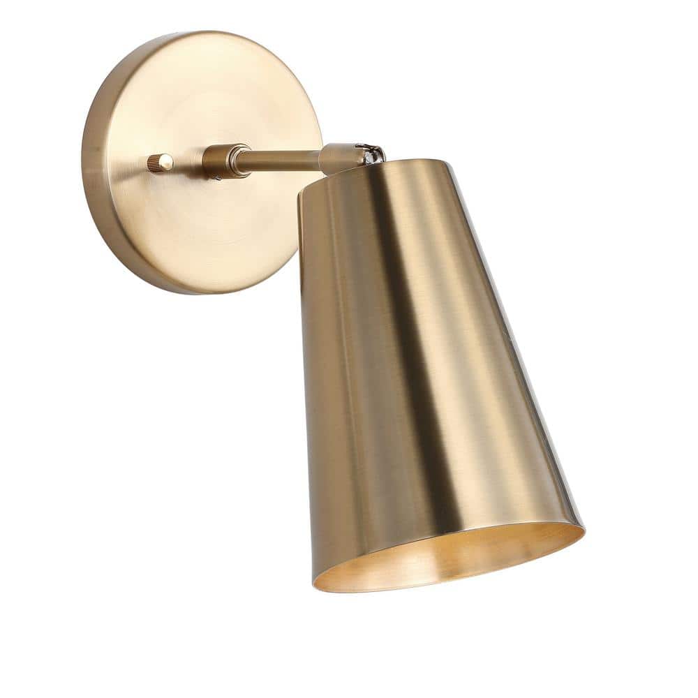 Leonardo Brass Gold Modern Wall Sconce