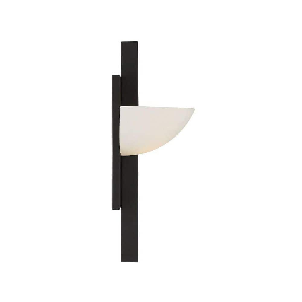 Mid-Century Modern Matte Black Dimmable Wall Sconce