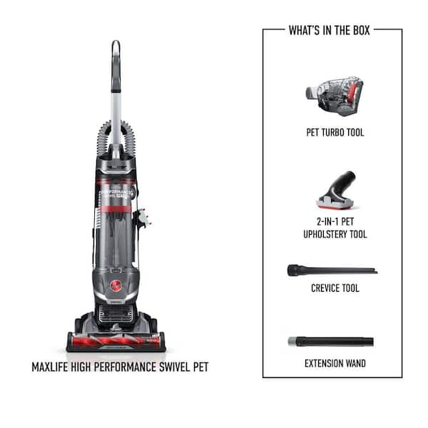 Hoover MAXLife Power Drive Swivel XL Pet Bagless Upright Vacuum Cleaner  with HEPA Media Filtration, UH75210, New