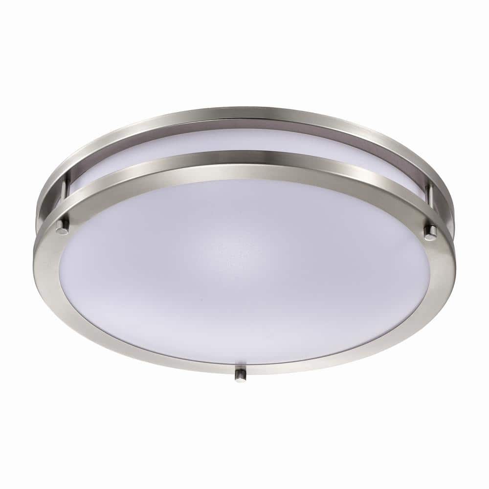 Brushed Nickel 13.75" LED Flush Mount Ceiling Light