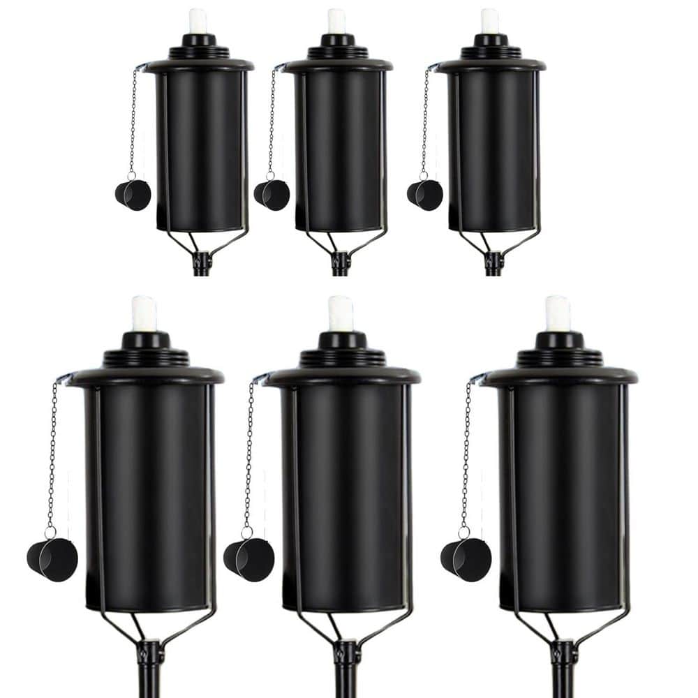 16 oz Metal Citronella Garden Torches with Adjustable Height and 4-Prong Stake Outdoor Decor 6 Pack price history on PriceWatchPro