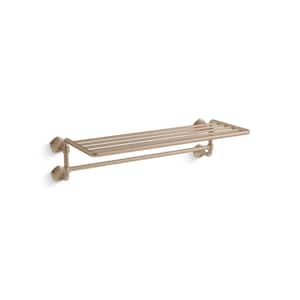 Occasion Hotelier 24 in. Wall Mounted Guest Towel Holder in Vibrant Brushed Bronze