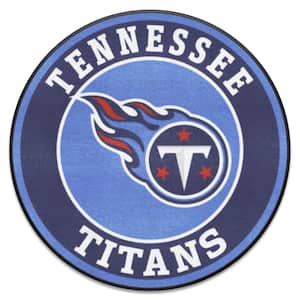 NFL Tennessee Titans Navy 2 ft. x 2 ft. Round Area Rug