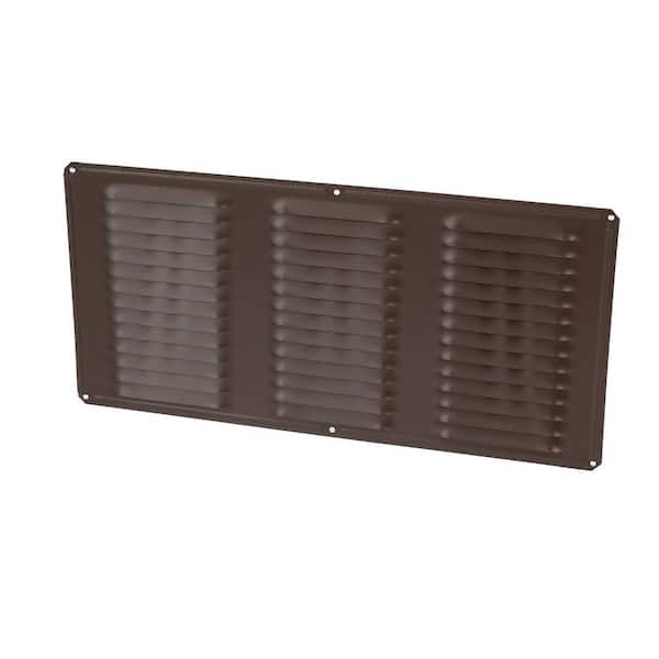Air Vent 16 in. x 8 in. Rectangular Brown Screen Included Aluminum Soffit Vent (24-Pack)