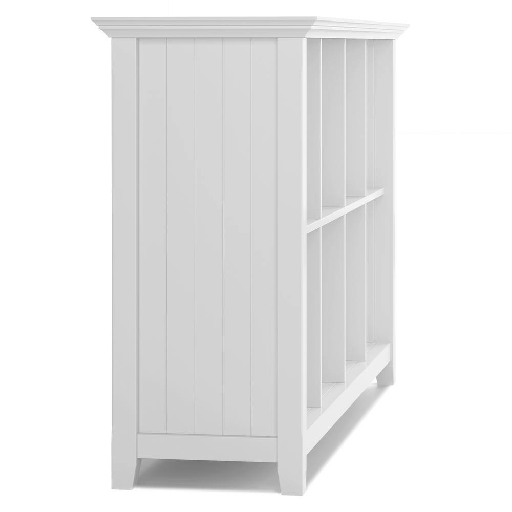 White Solid Wood 8-Cube Storage Sofa Table
