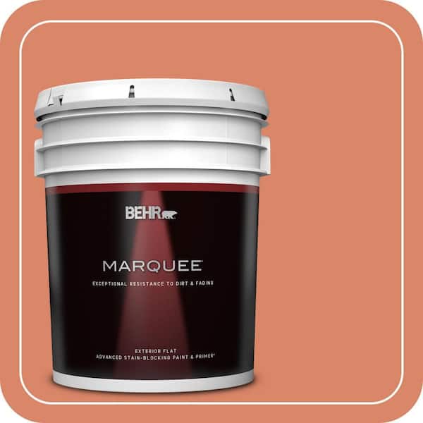 BEHR MARQUEE 5 gal. #M180-5 King Salmon Flat Exterior Paint & Primer