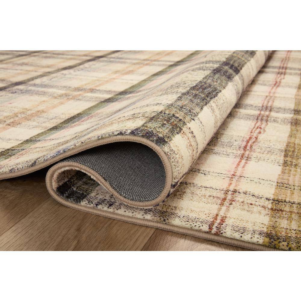Elysian Ivory Striped 60" x 24" Wool-Synthetic Blend Easy-Care Rug