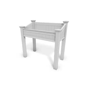 Liberty 48 in. x 24 in. White Vinyl Accessible Raised Garden Bed