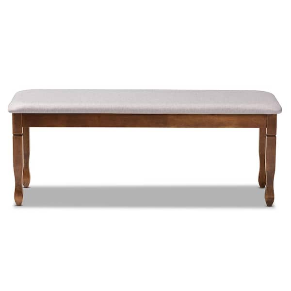 Baxton Studio Corey Grey and Walnut Dining Bench