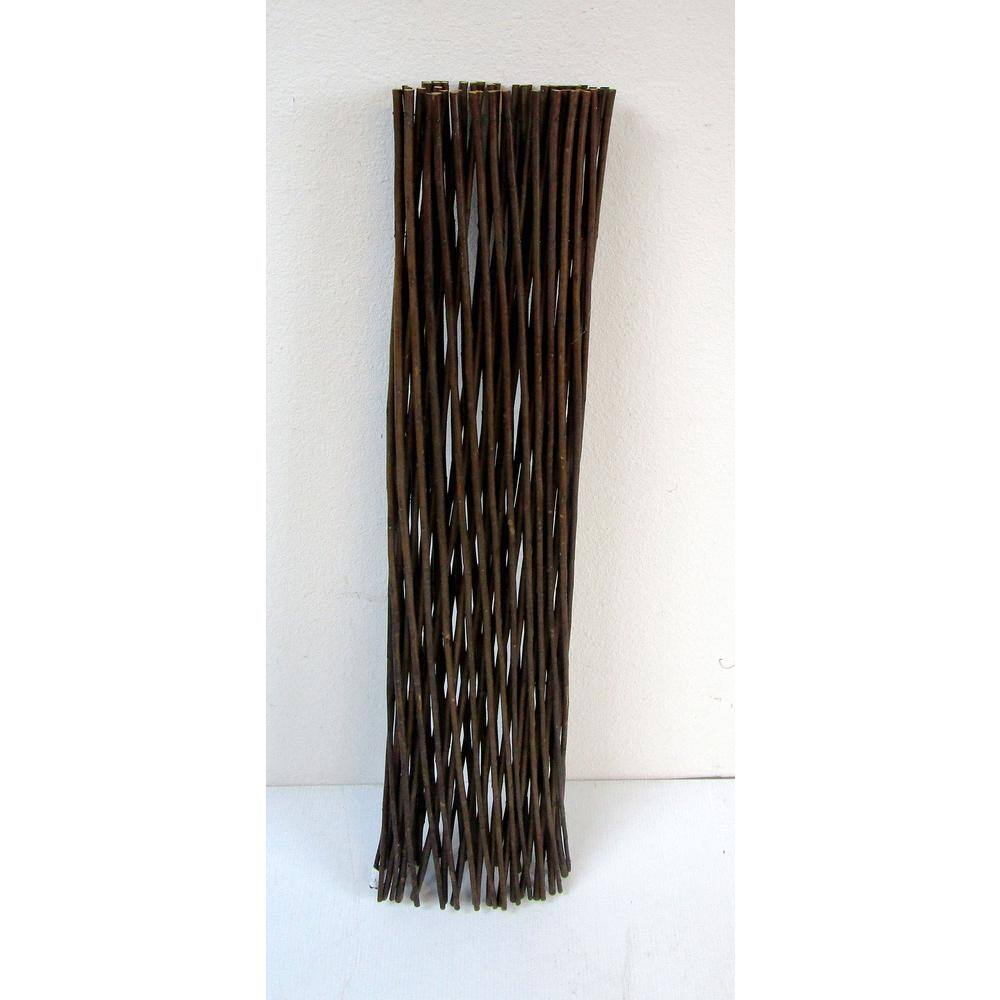 Circular Willow Wood Trellis Fence, 30" H x 60" W