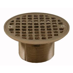 2/" IPS Plastic Spud with 4/" Polished Brass Square Strainer PVC,PartNo D50990 Jon