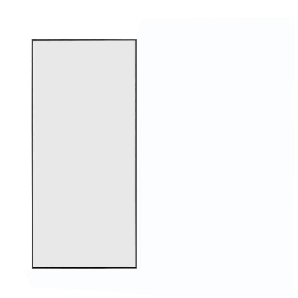 New Black 22 in W x 47 in. H Modern Rectangle Aluminum Framed Mirror, Bathr