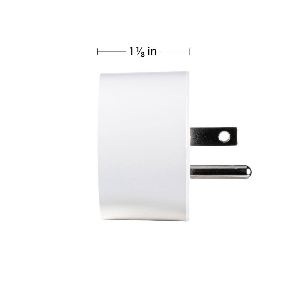 White Smart Plug with WiFi Remote Control for Alexa and Google Assistant
