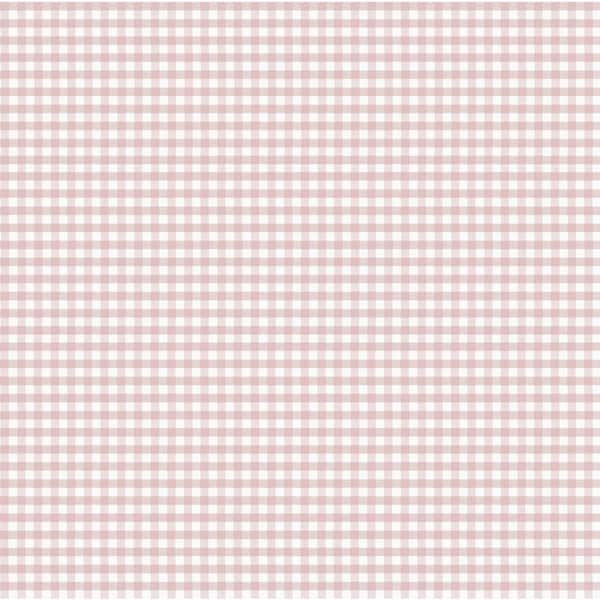 Unbranded Little Explorers 2 Pink 2-Toned Gingham Matte Finish Non-Pasted Non-Woven Wallpaper Sample